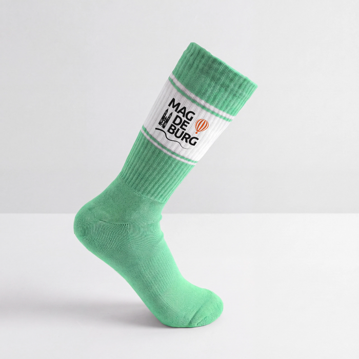 Farbige Tennissocken - Weiß/Mint