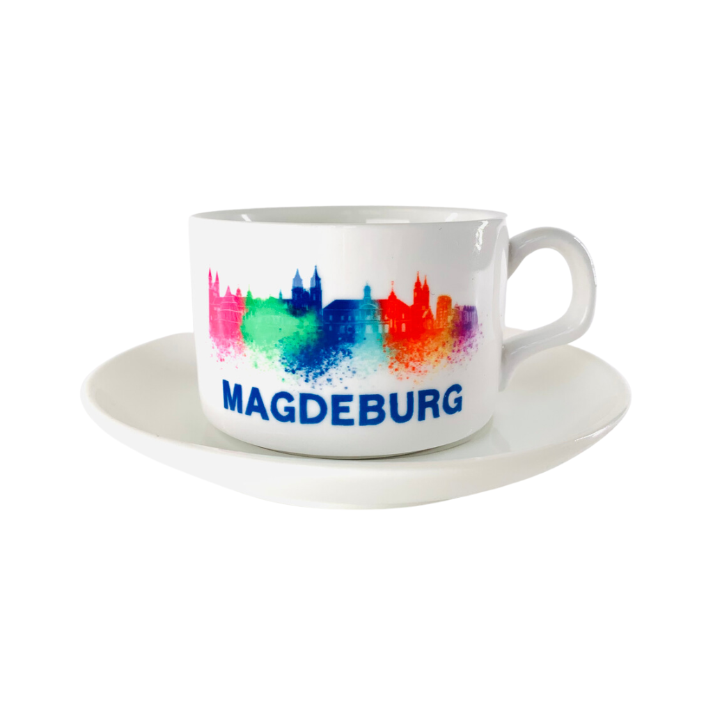 "Buntes Magdeburg" Tassen mit Untertasse