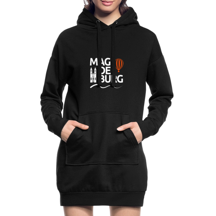 Hoodie-Kleid - Schwarz