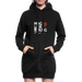 Hoodie-Kleid - Schwarz