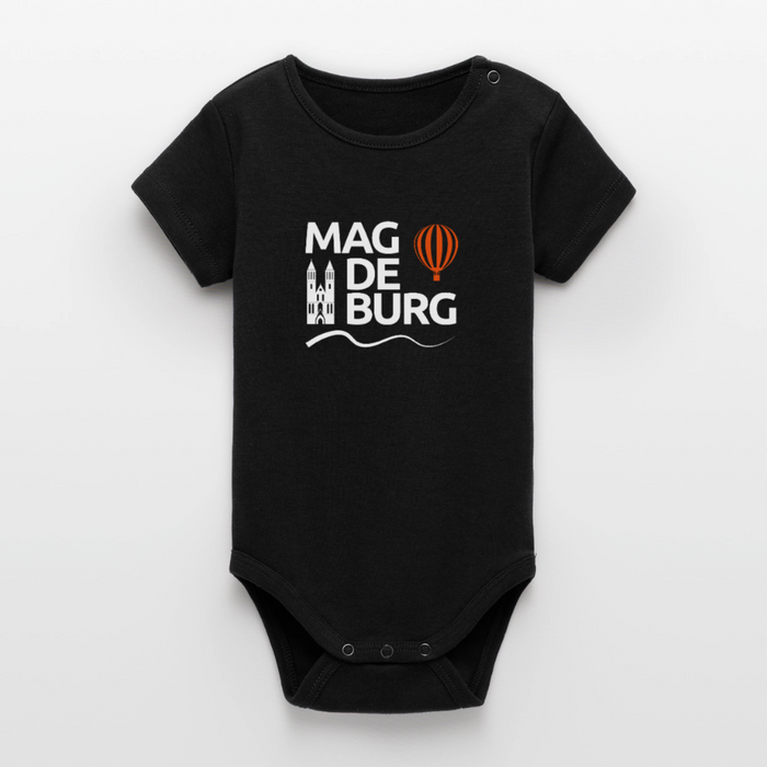 Organic Kurzarm-Babybody von Stanley/Stella - Schwarz
