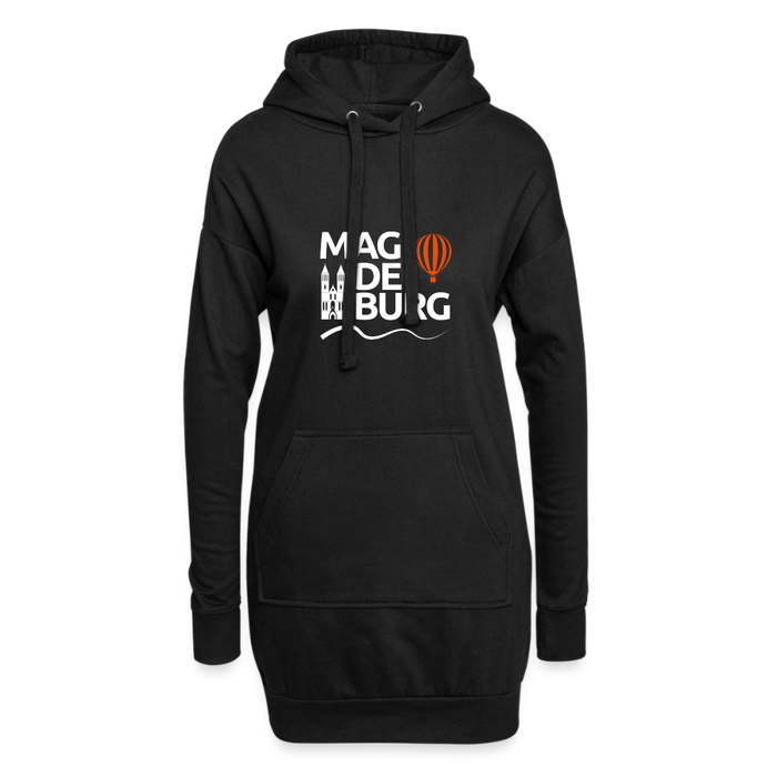 Hoodie-Kleid - Schwarz
