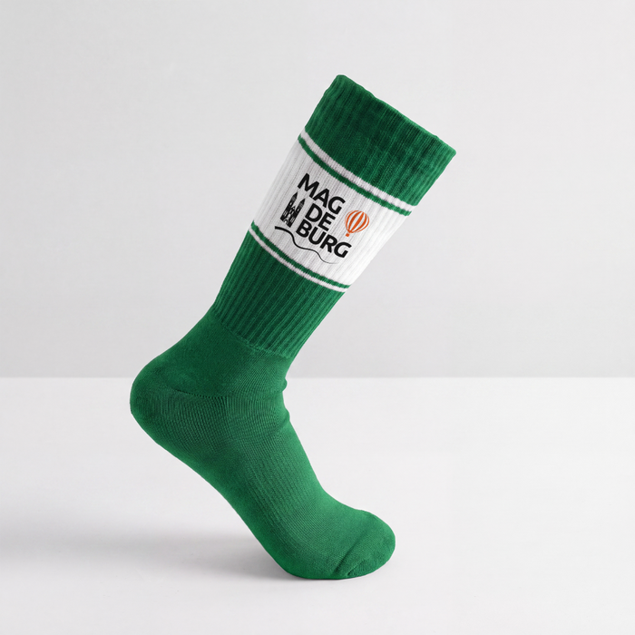 Farbige Tennissocken - Weiß/Grün