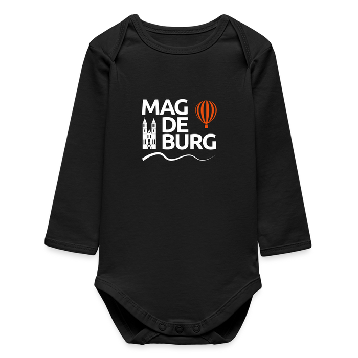 Baby Organic Langarmbody - Schwarz