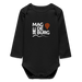 Baby Organic Langarmbody - Schwarz