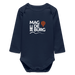 Baby Organic Langarmbody - Navy