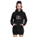 Hoodie-Kleid - Schwarz