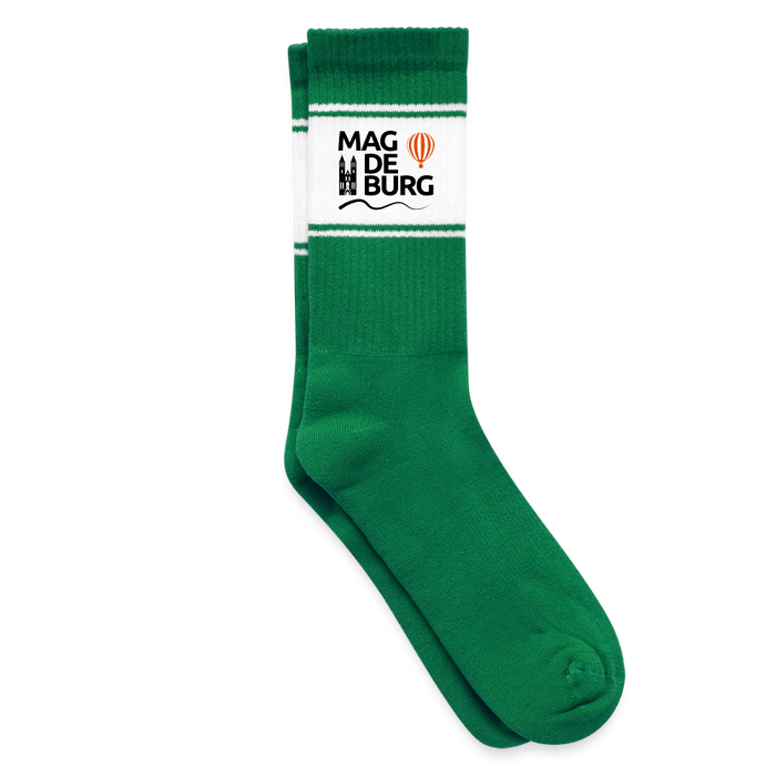 Farbige Tennissocken - Weiß/Grün