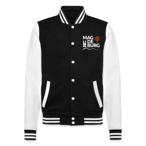College-Sweatjacke - Schwarz/Weiß