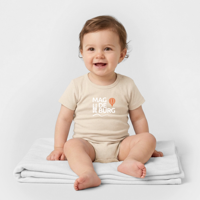 Organic Kurzarm-Babybody von Stanley/Stella - Natur