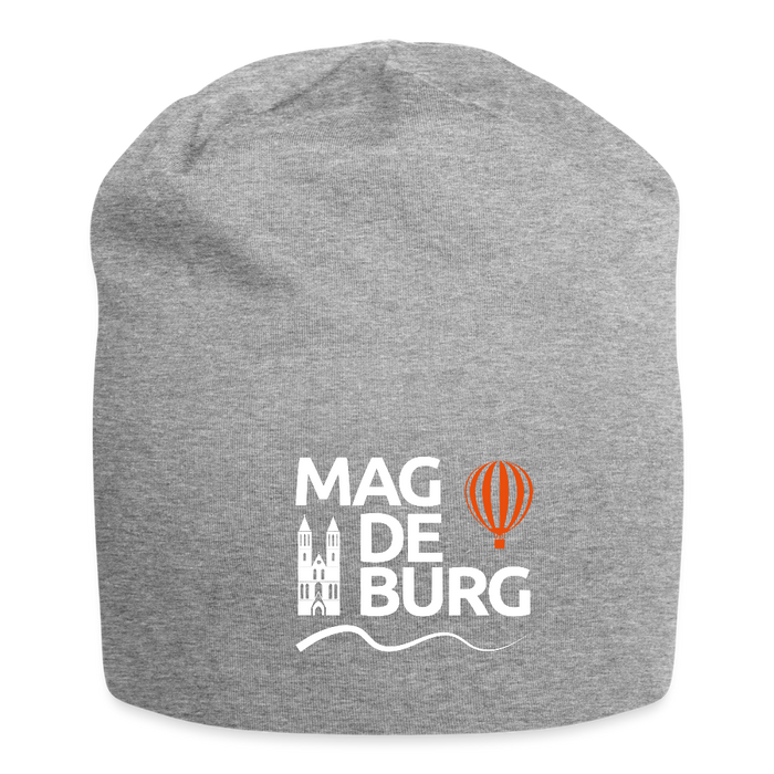 Jersey-Beanie - Grau meliert