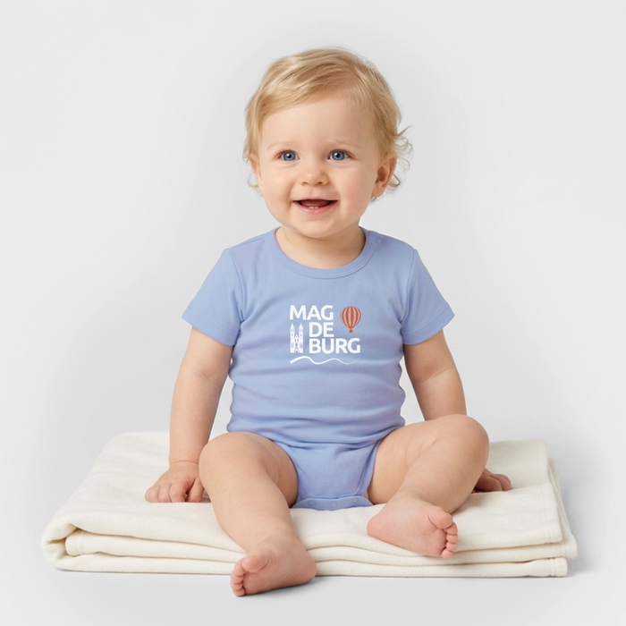 Organic Kurzarm-Babybody von Stanley/Stella - Sky