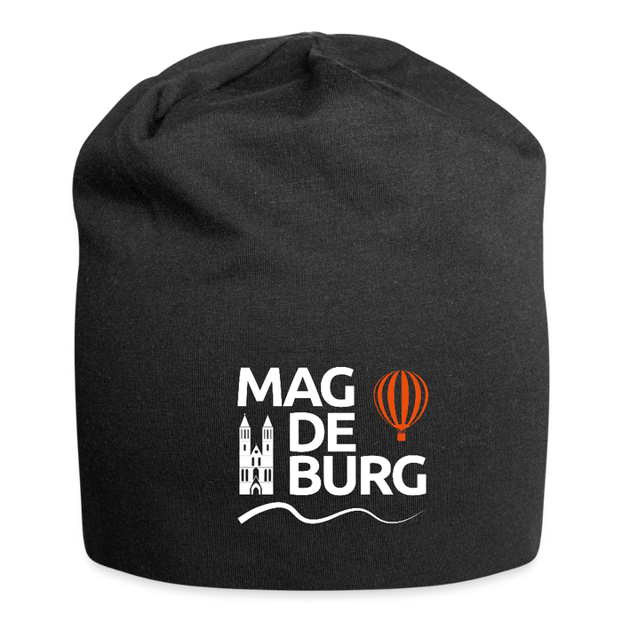 Jersey-Beanie - Schwarz