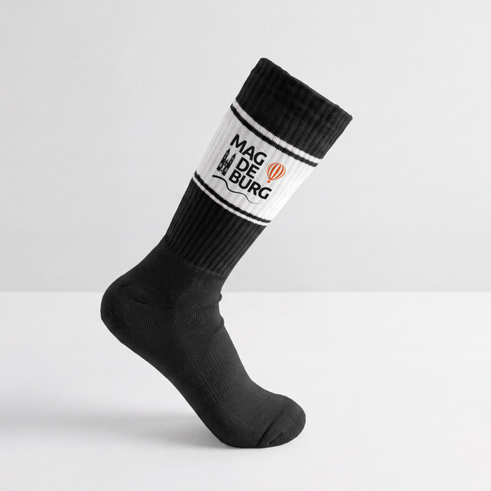 Farbige Tennissocken - Weiß/Schwarz