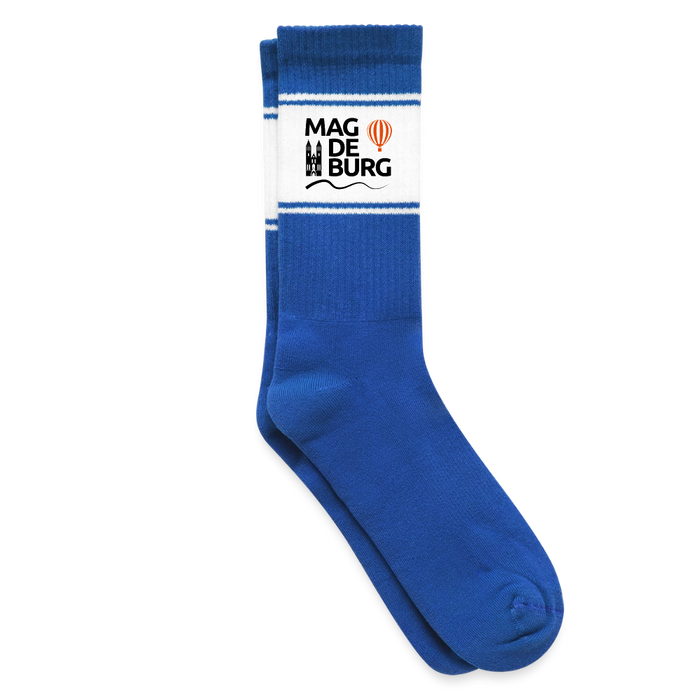 Farbige Tennissocken - Weiß/Blau