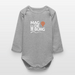 Baby Organic Langarmbody - Grau meliert