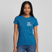 Frauen T-Shirt - Antikblaues Saphir meliert
