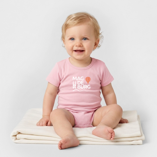 Organic Kurzarm-Babybody von Stanley/Stella - Hellrosa