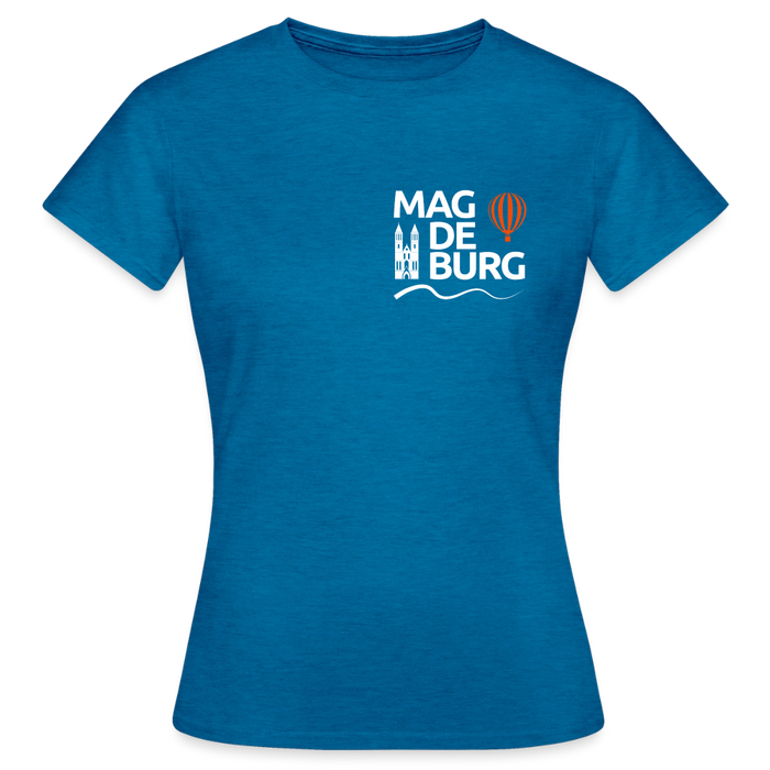 Frauen T-Shirt - Antikblaues Saphir meliert