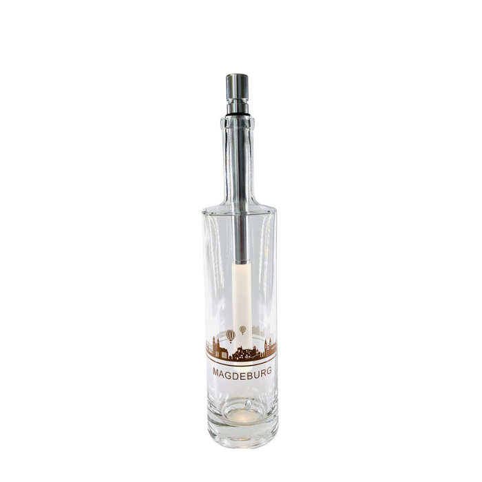 Bottlelight LED-Tischleuchte "Magdeburg Skyline"