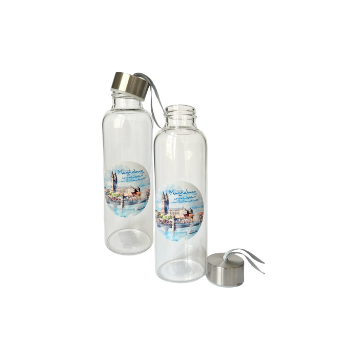 Glasflasche mit Foto